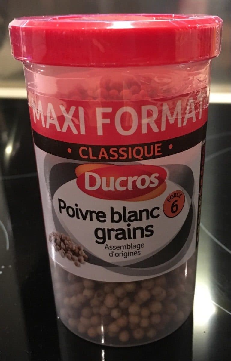 Ducros Poivre blanc grains packshot