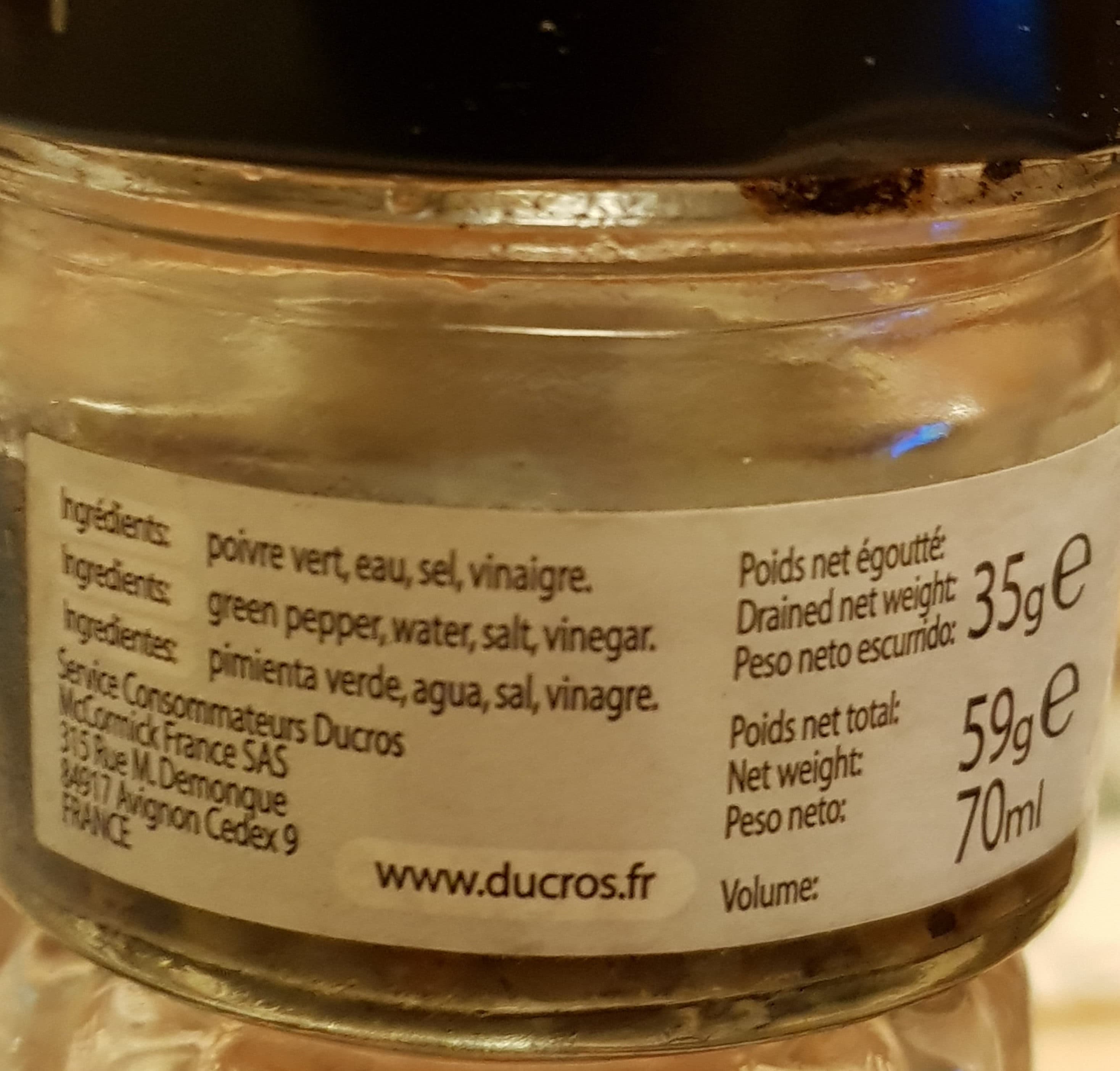 Ducros Poivre vert packshot