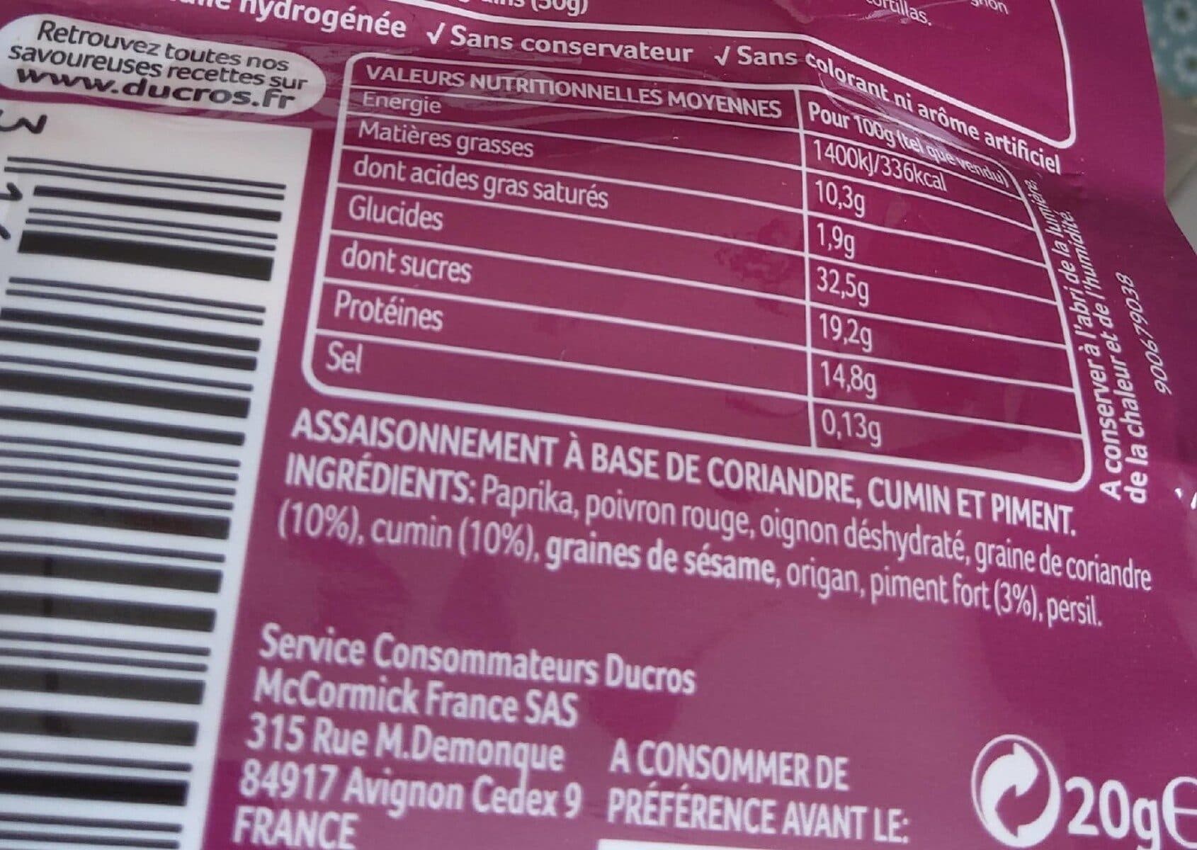 Ducros Mélange pour Chili Mexicain packshot