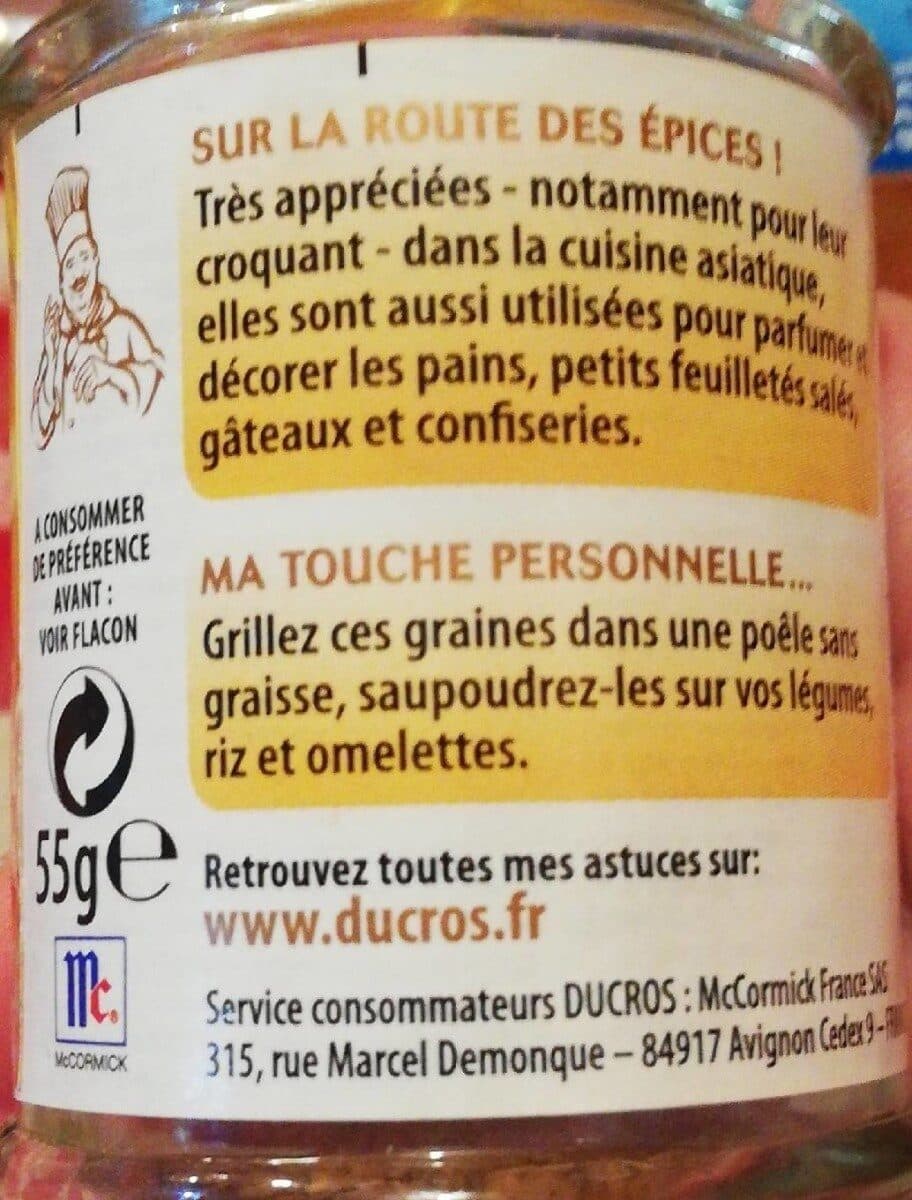 Ducros Sésame doré graines packshot
