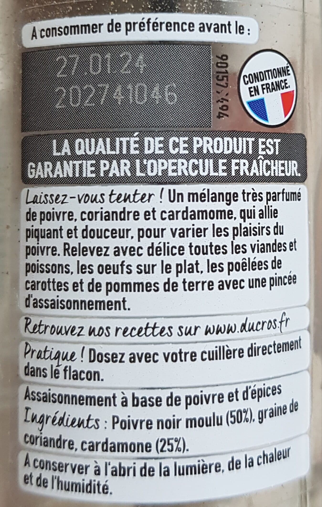 Ducros Poivre saveur & épices packshot