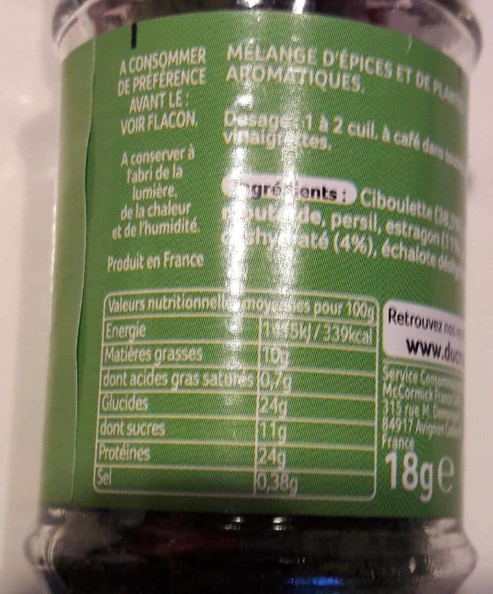 Ducros Mélange pour salade, ciboulette, estragon et ail packshot