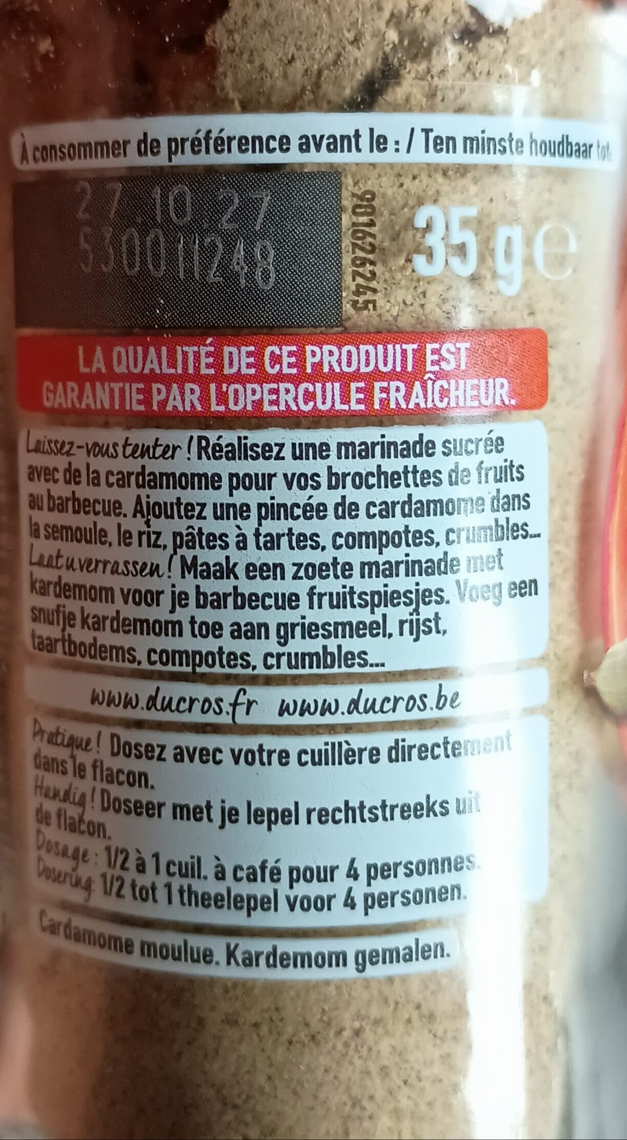 Ducros Cardamome Moulue packshot