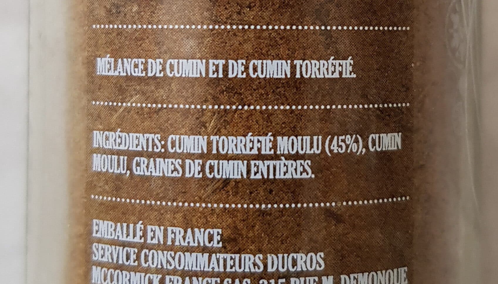 Ducros Cumin torréfié packshot