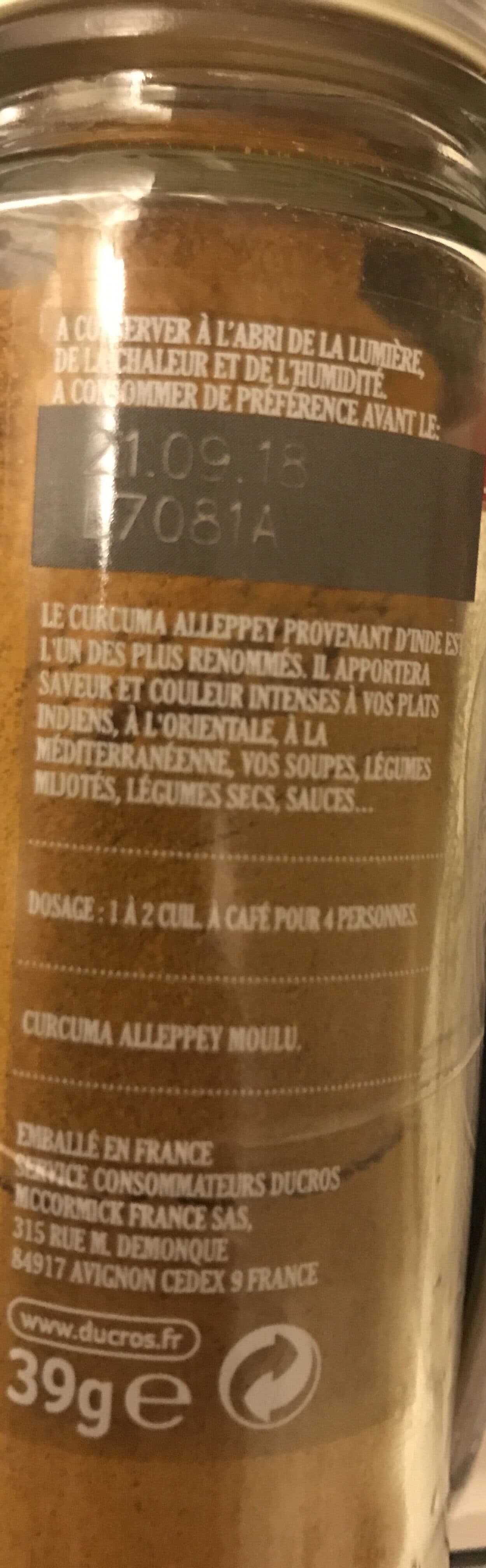 Ducros Curcuma allepey packshot
