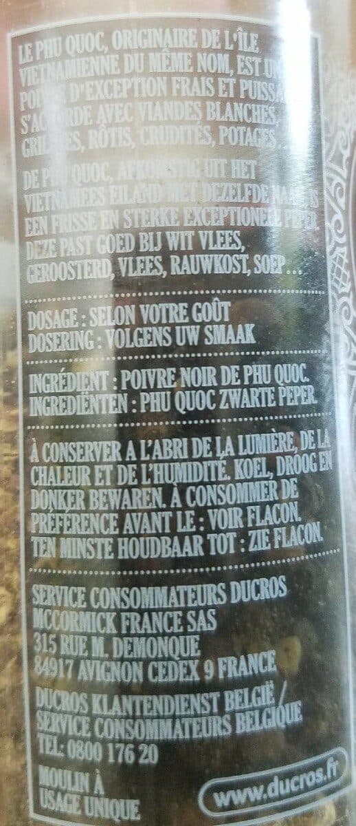 Ducros Poivre de phu quoc corsé packshot