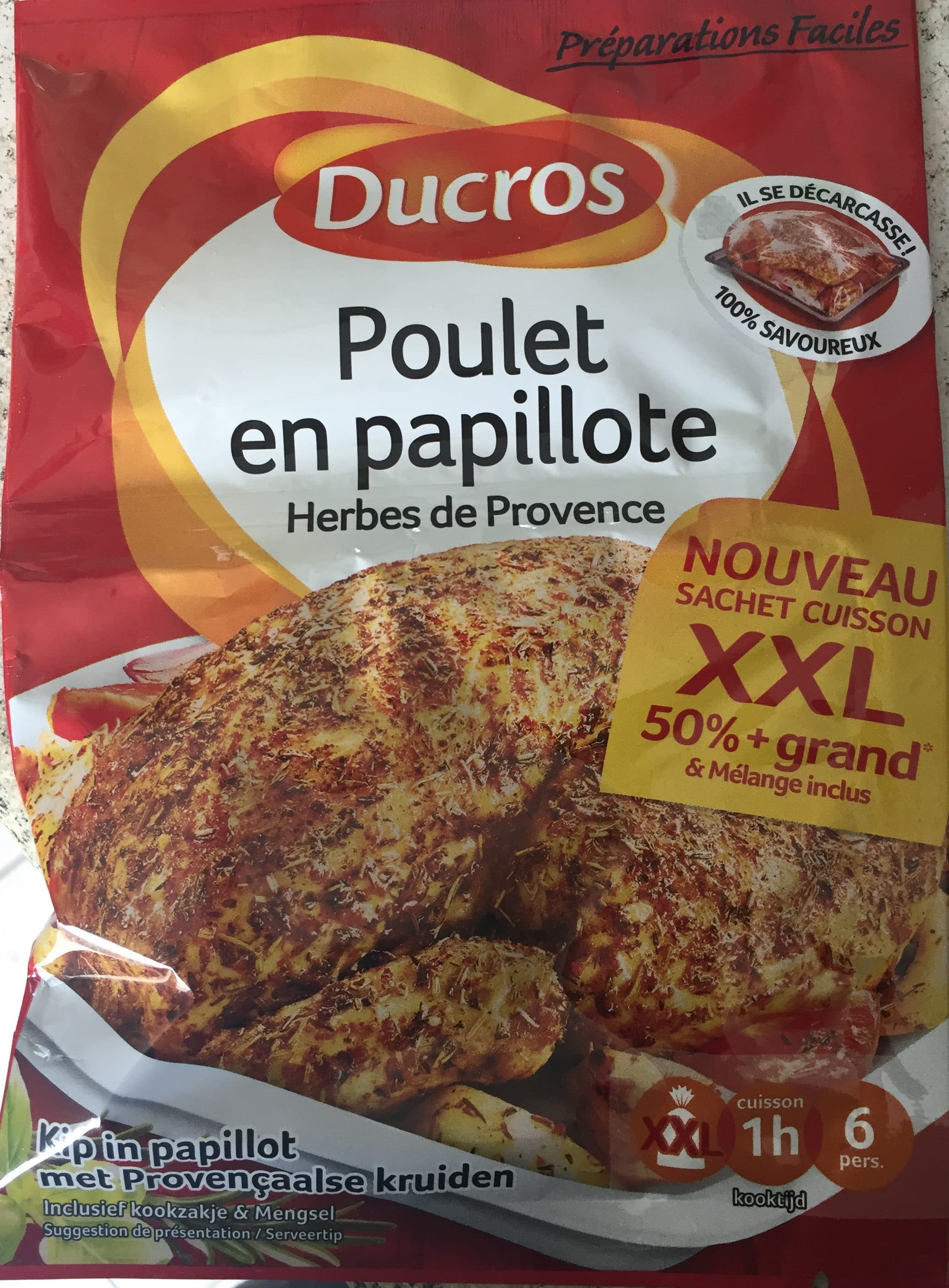 Ducros Poulet en papillote herbes de provence xxl packshot