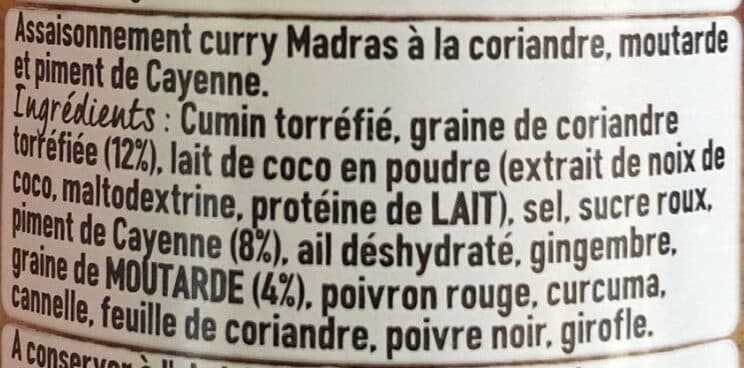 Ducros Curry Madras packshot