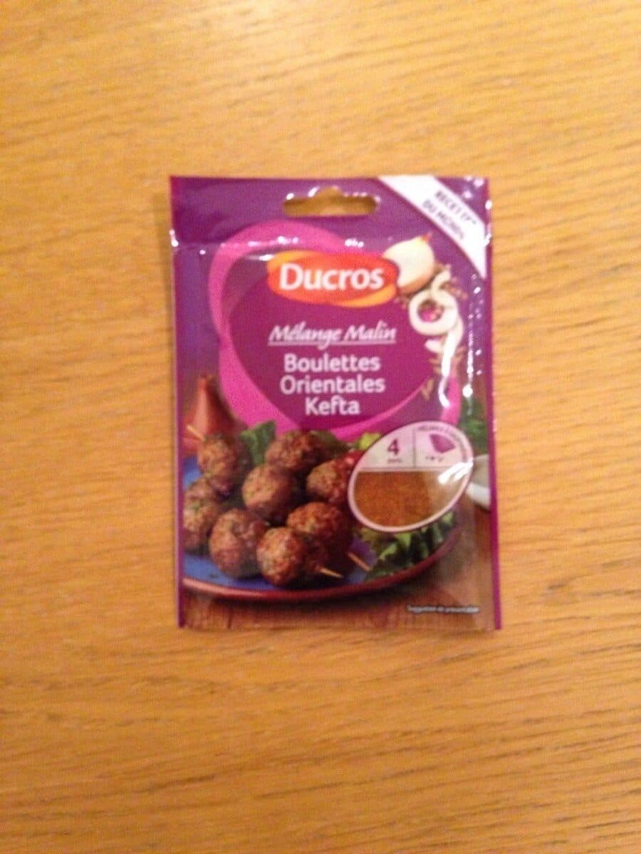 Ducros Mélange Malin Boulettes Orientales Kefta packshot