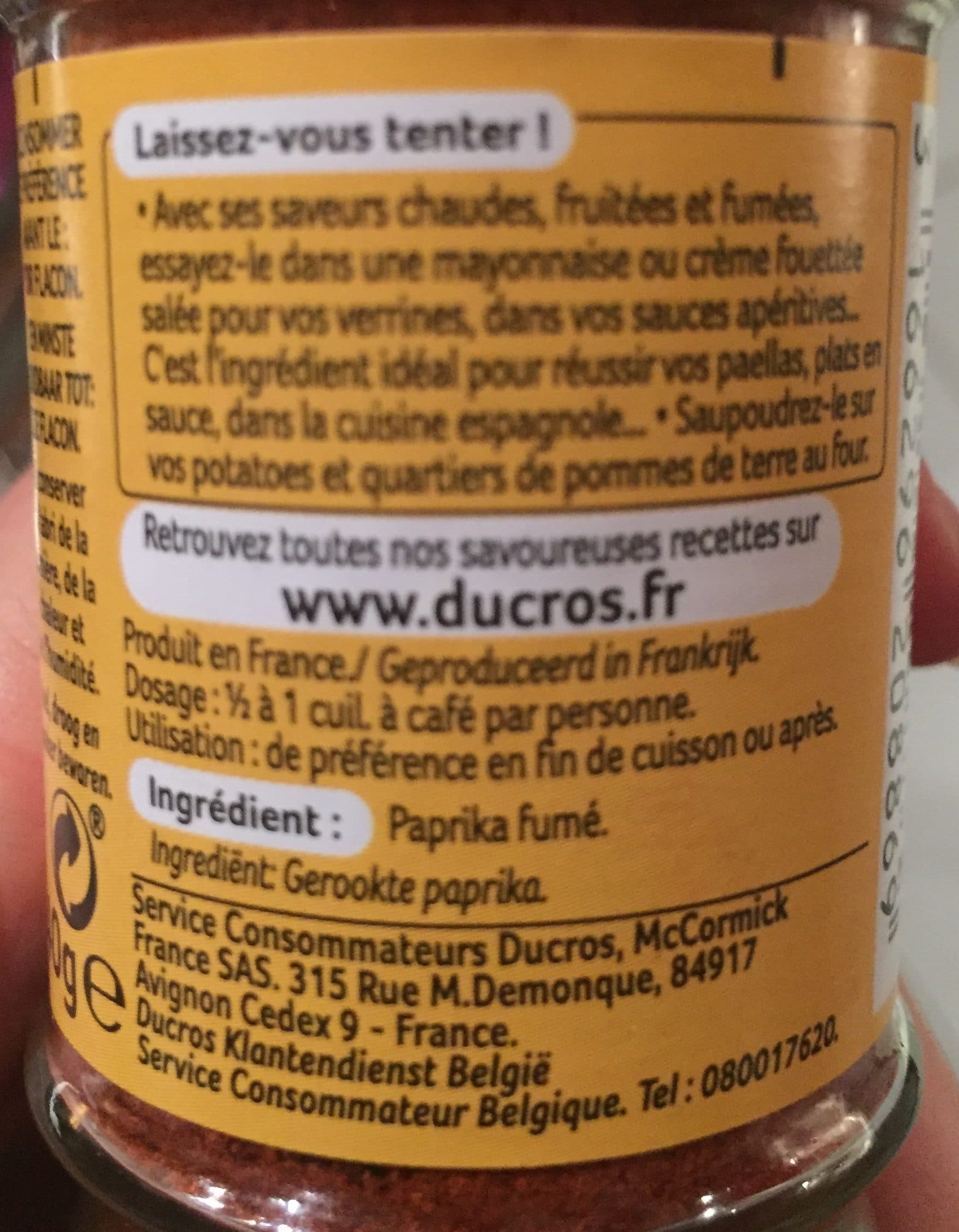 Ducros Paprika fumé packshot