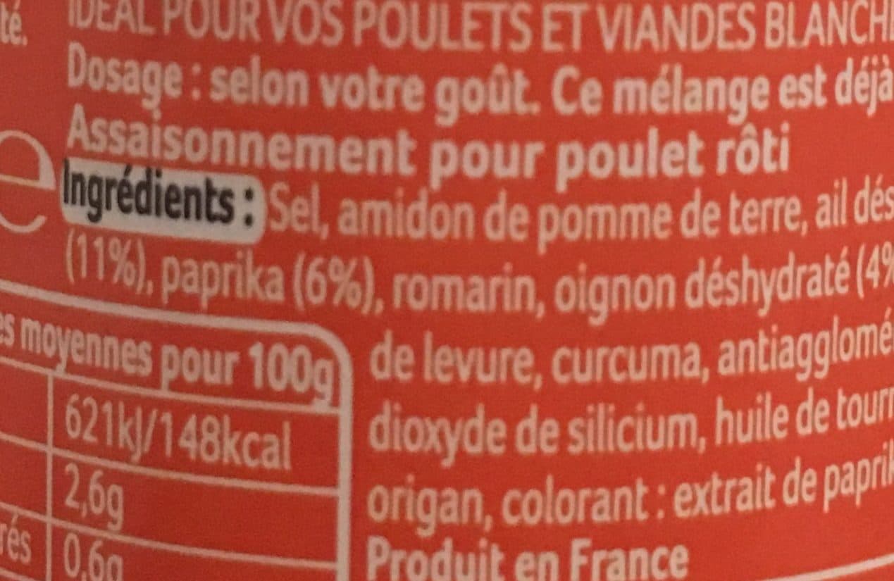 Ducros Mélange Malin Poulet Rôti packshot