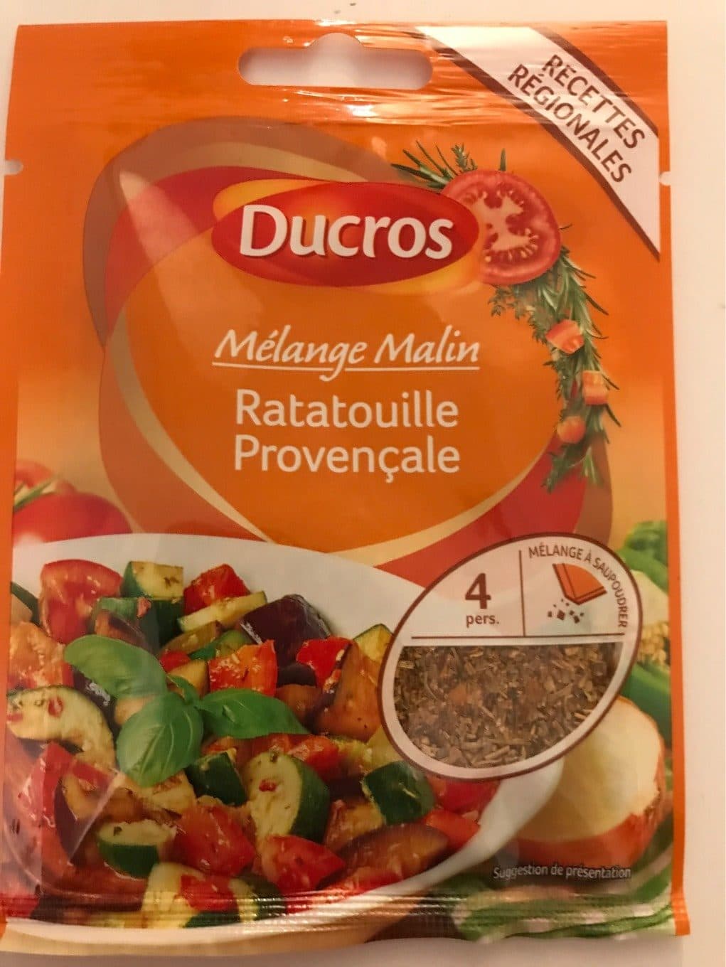 Ducros Mélange Malin Ratatouilles Provençale packshot