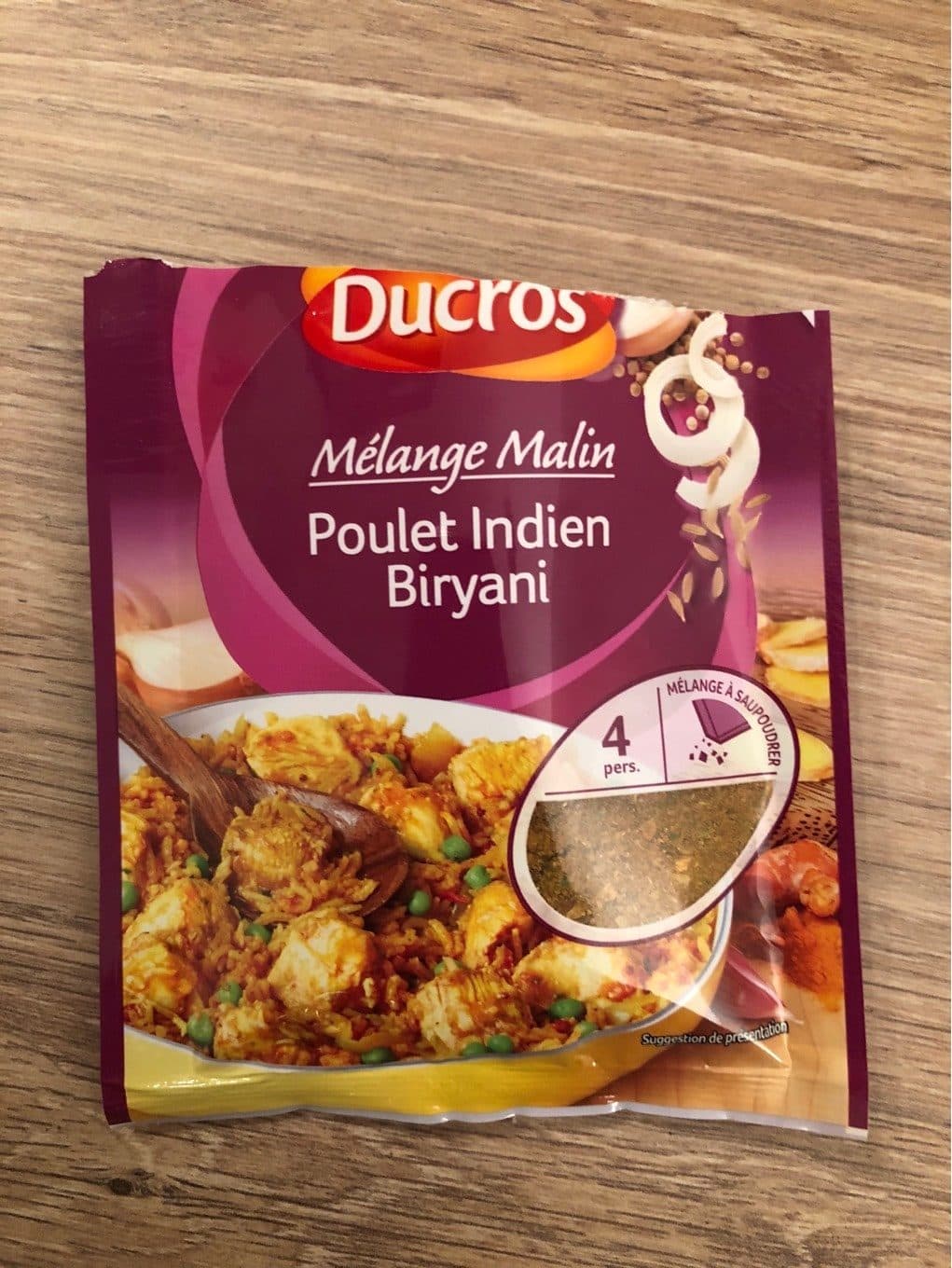 Ducros Poulet Indien Biryani packshot