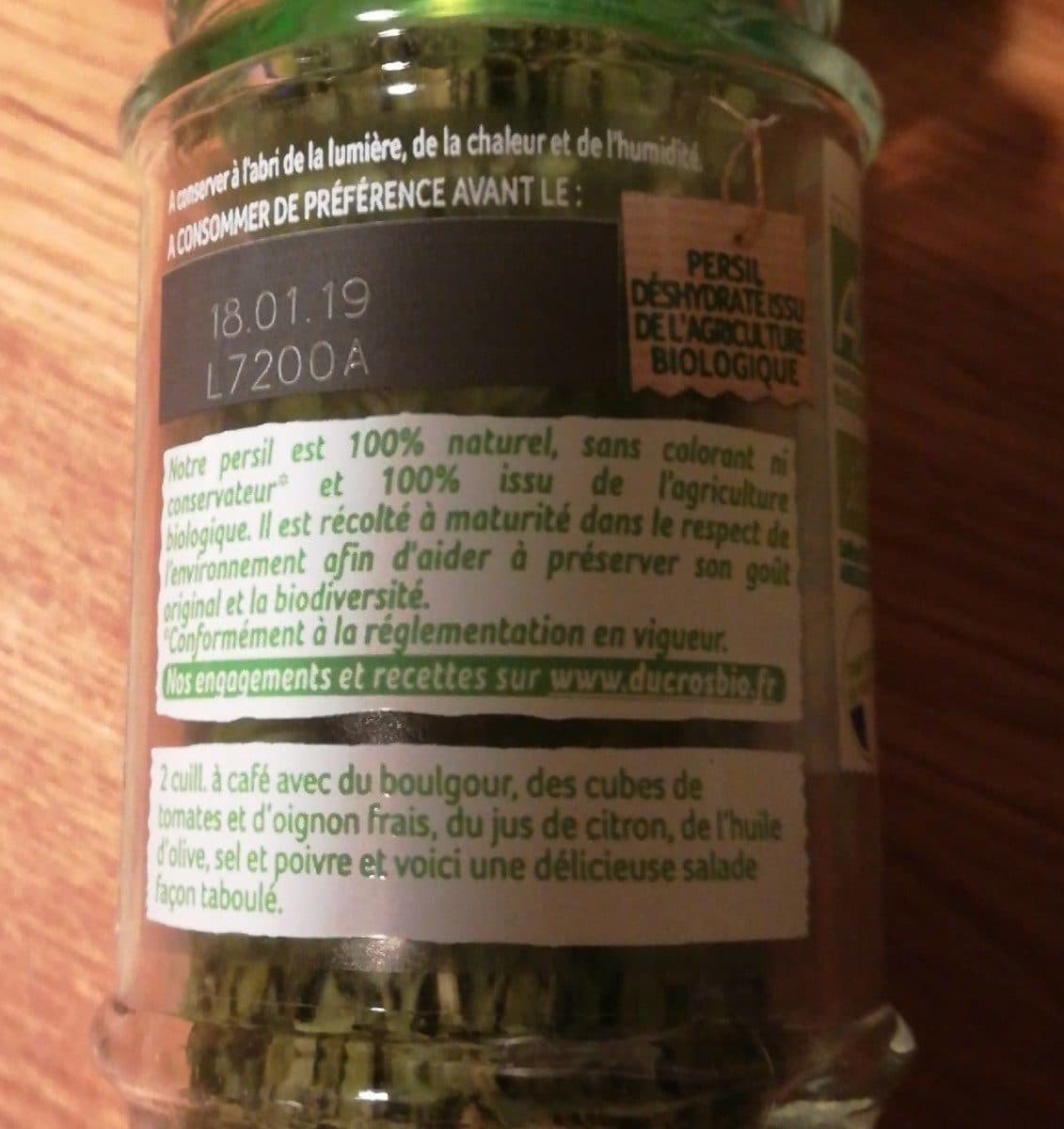 Ducros Persil packshot