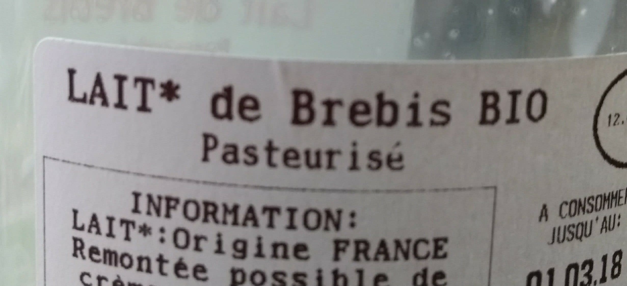 Coopérative Bergers du Larzac Lait de brebis pasteurisé packshot