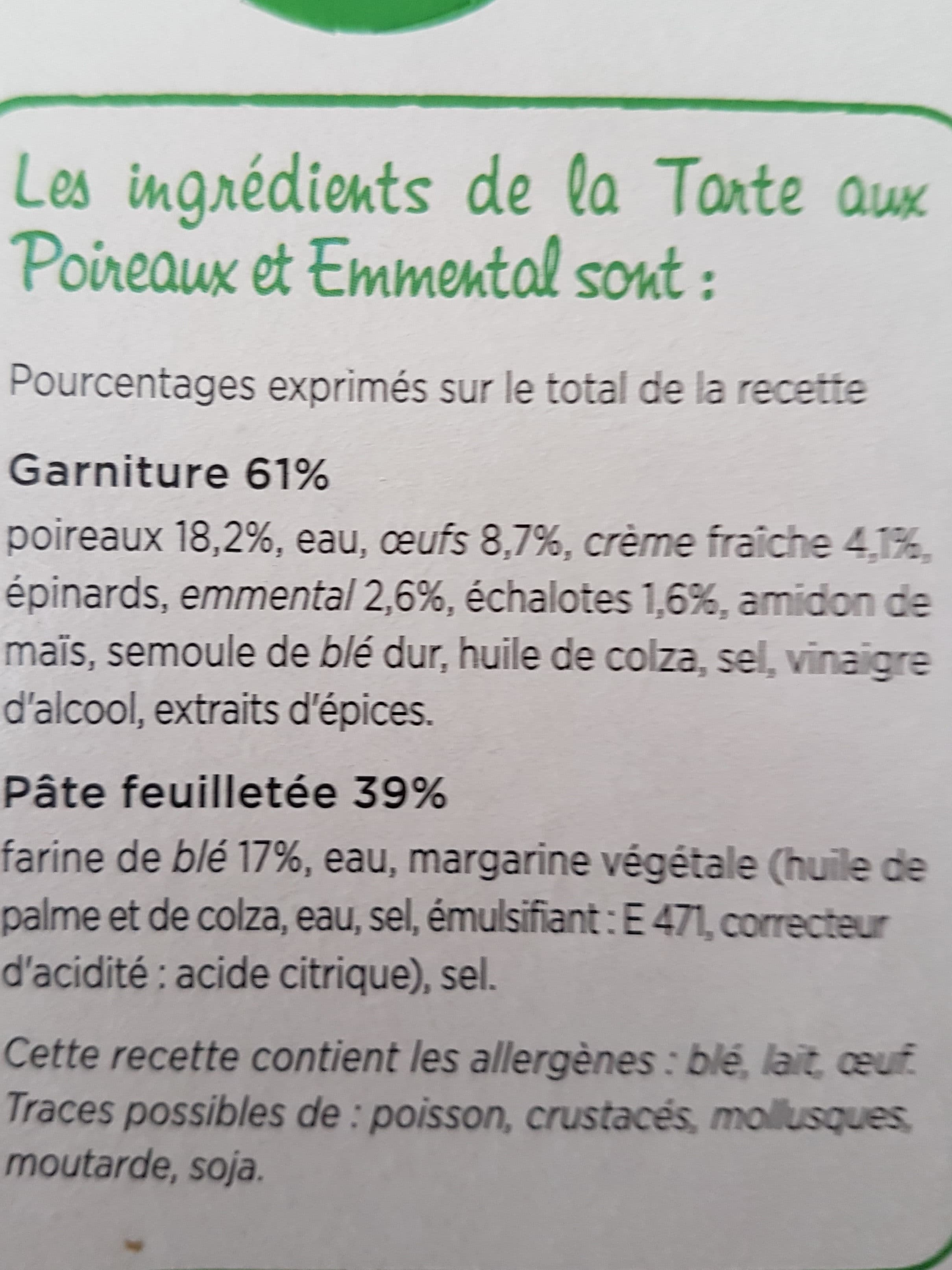 Marie Tarte aux Poireaux, Emmental et crème Fraiche packshot