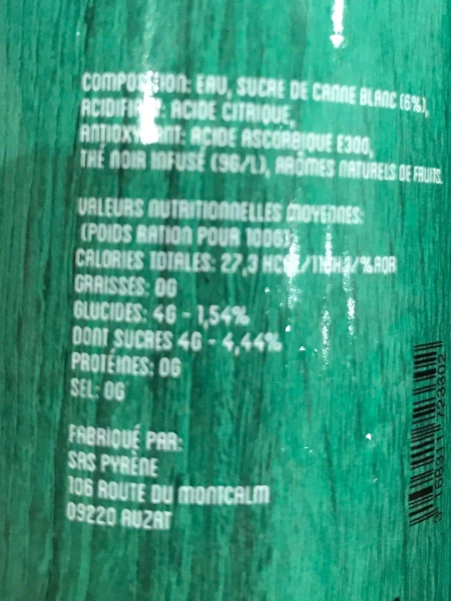 Open Food Facts Thé glacé saveur pêche packshot