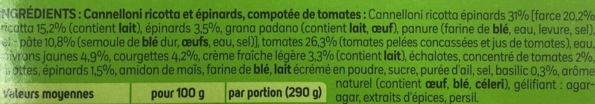 Open Food Facts Cannelloni ricotta et epinards packshot