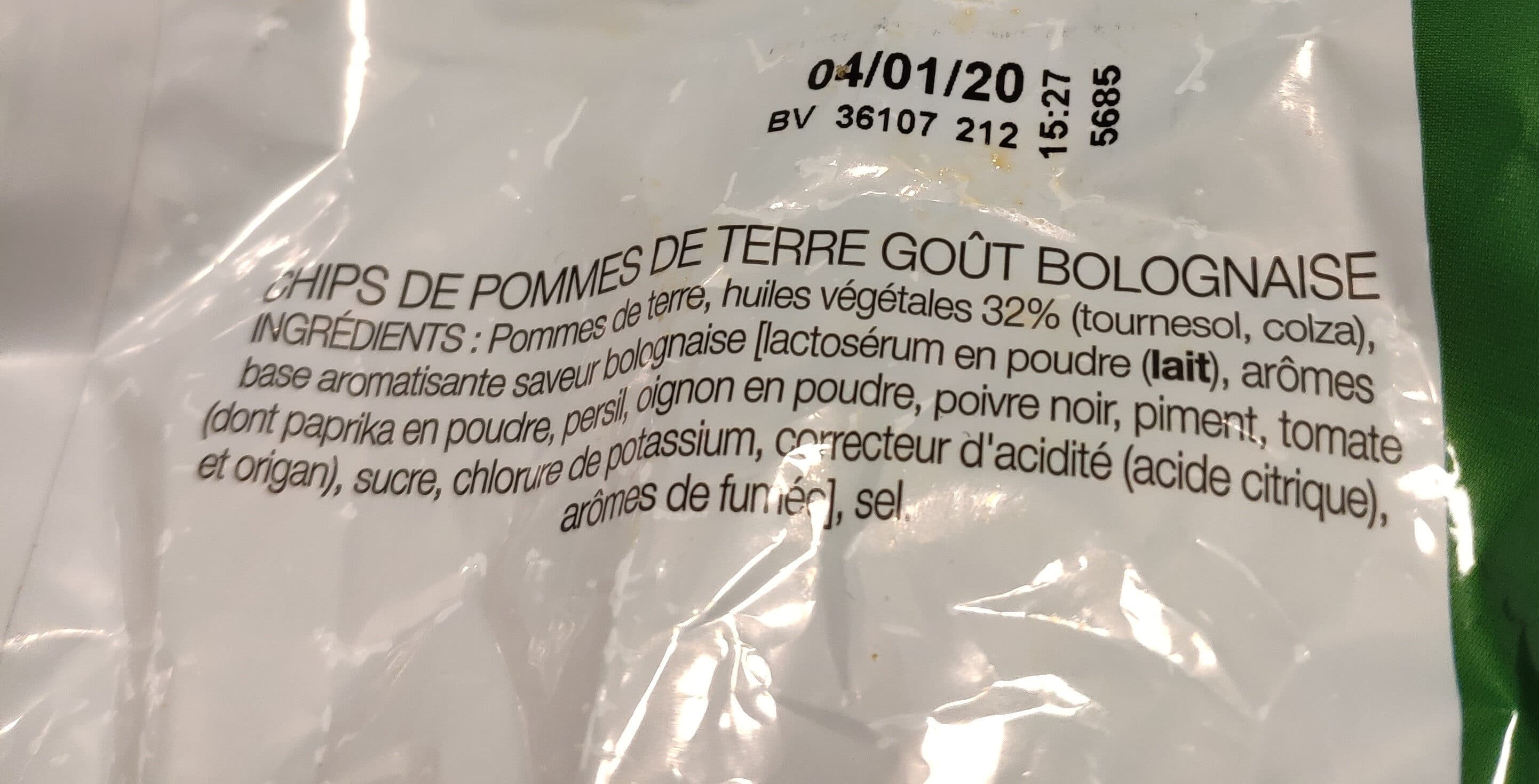 Lay's Chips saveur bolognaise packshot