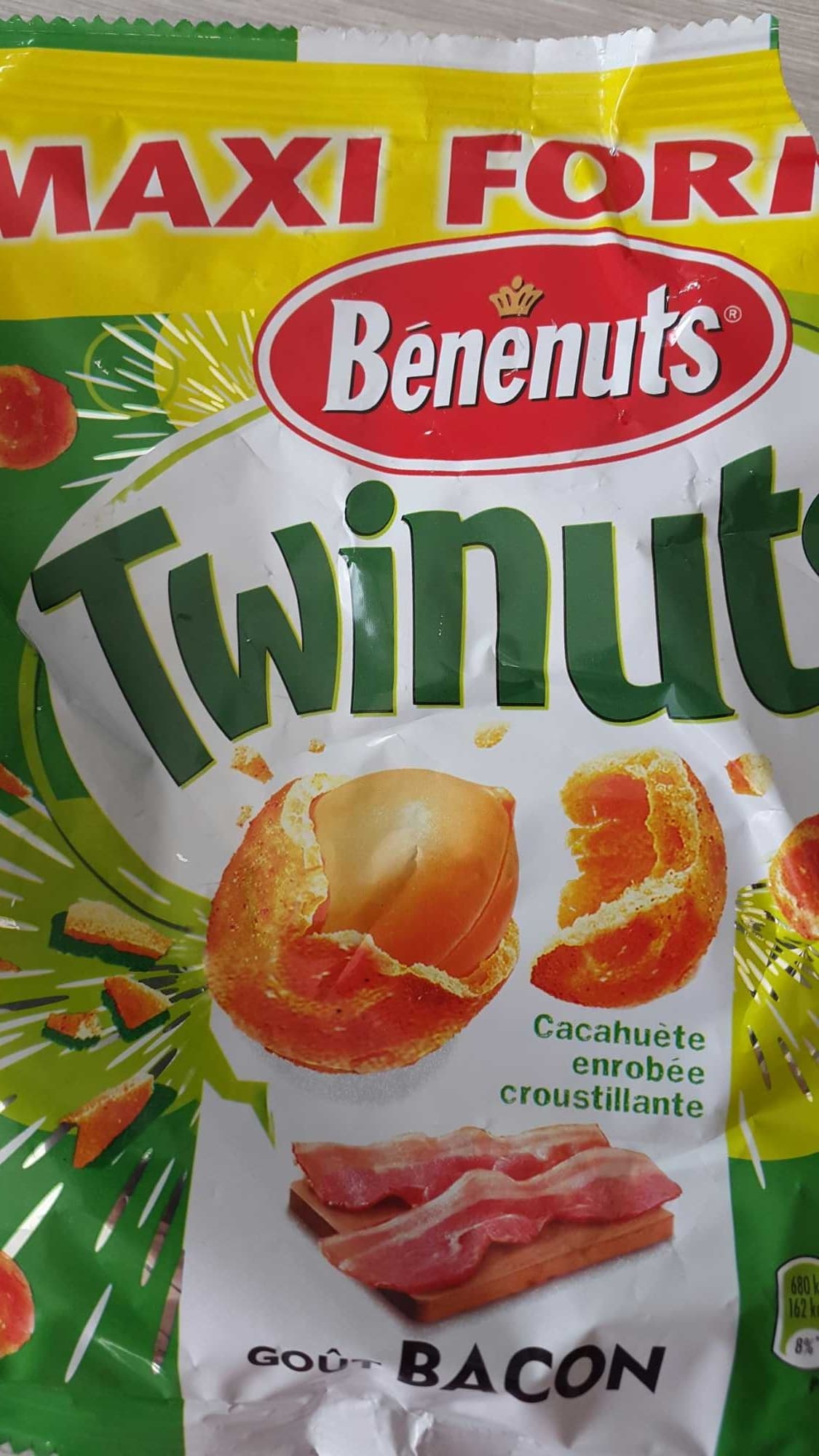 benenuts Twinuts goût Bacon (maxi format) packshot