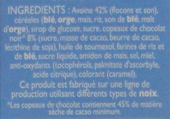 PepsiCo Life chocolat - Pépites & pétales croustillants à l'avoine packshot