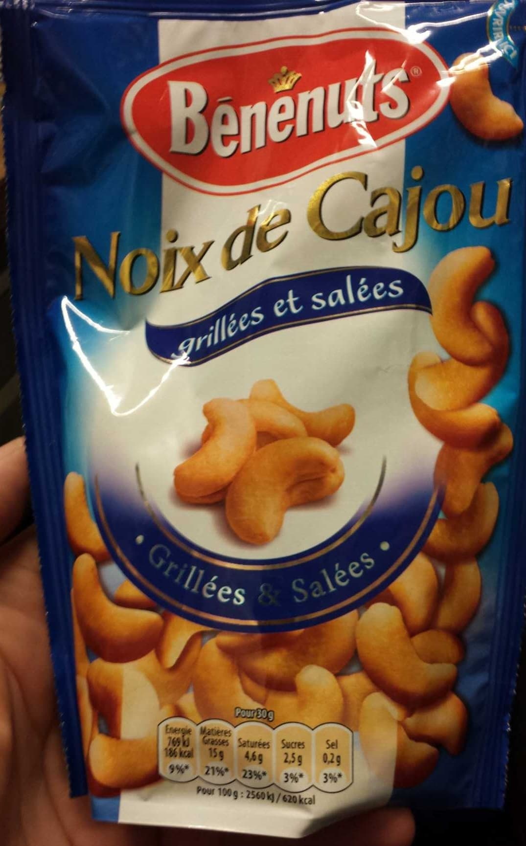 Bénenuts Noix de Cajou grillées et salées packshot
