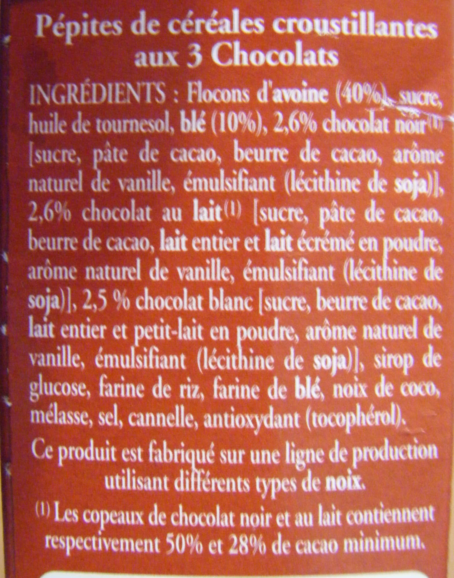 Cruesli Automne - Hiver - 3 chocolats packshot