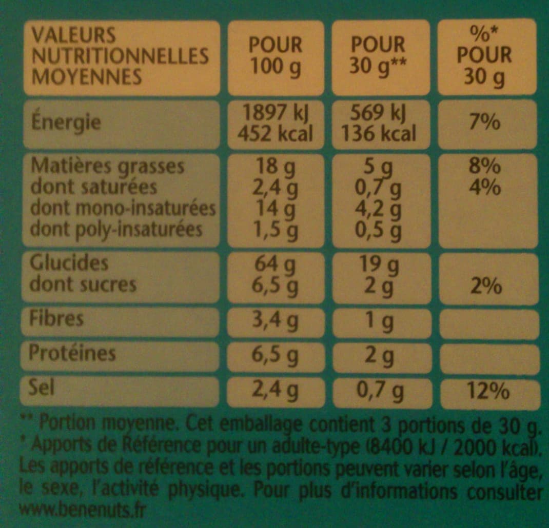Benenuts Apéro Cracks Fins & Croustillants goût Nature packshot