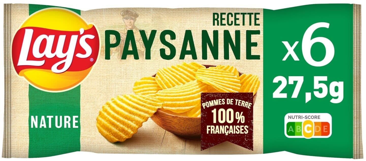 Lay's Lay's Recette paysanne nature 6 x 27,5 g packshot