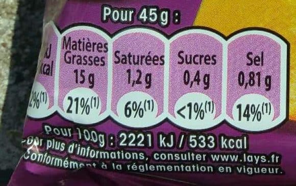 Lay's Saveur Sel & Vinaigre packshot