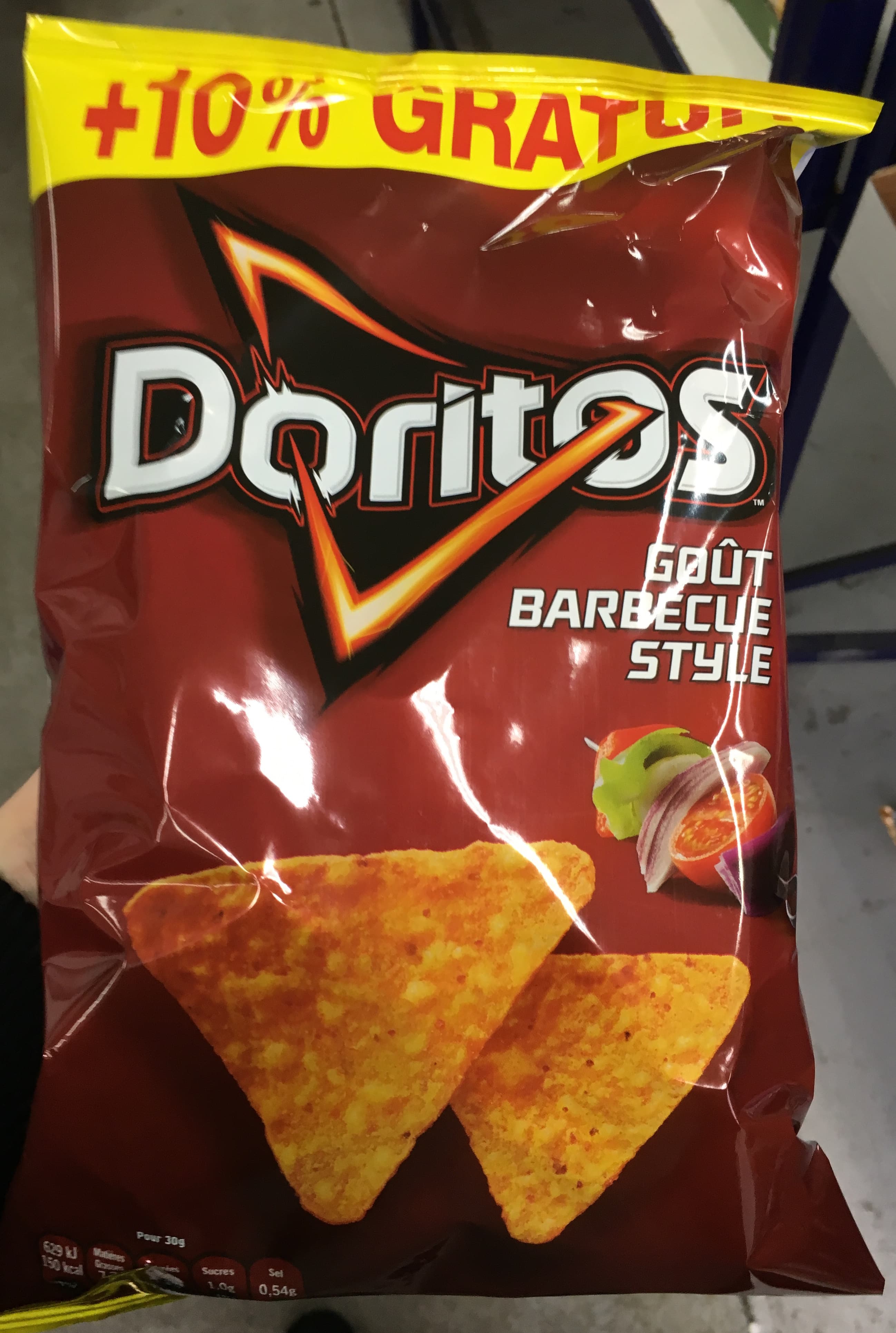 Doritos Tortilla chips de maïs goût barbecue packshot