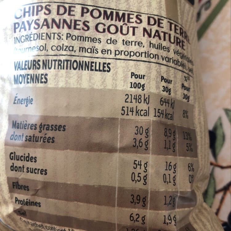 Lay's Chips paysannes nature format familial packshot