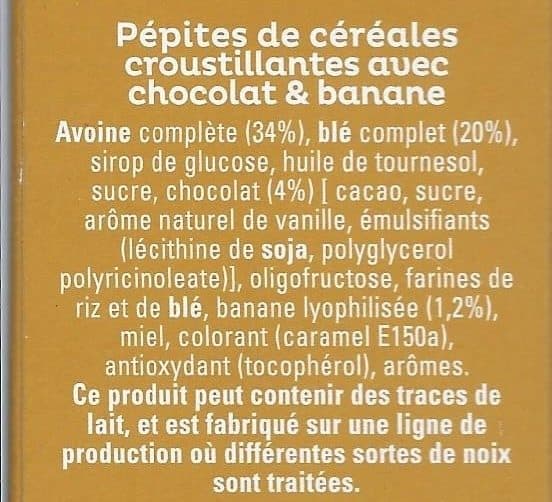 Cruesli Cruesli chocolat et banane - Céréales complètes packshot