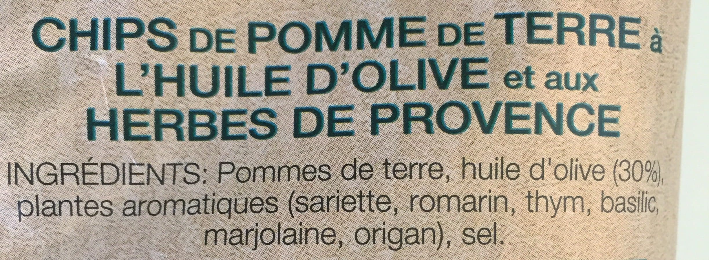 Lay's Lay's Recette méditerranéenne aux herbes de Provence packshot
