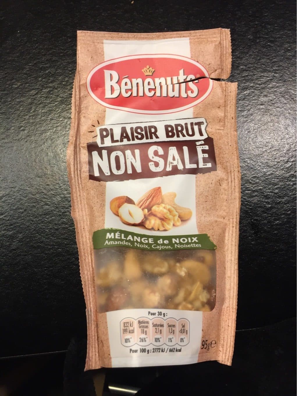 BENENUTS Bénénuts Plaisir brut Mélange de noix amandes, noix, cajous, noisettes packshot