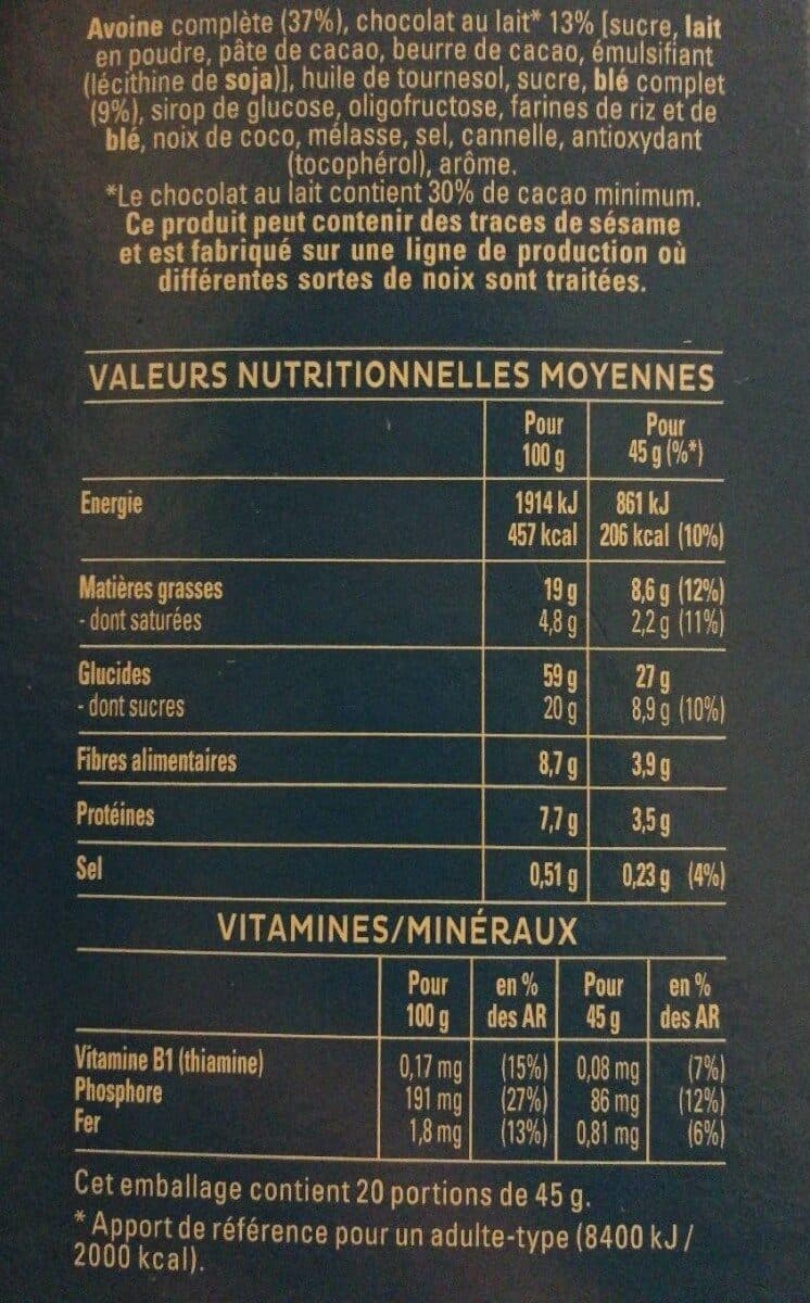 Cruesli Quaker Cruesli Chocolat au lait maxi format packshot