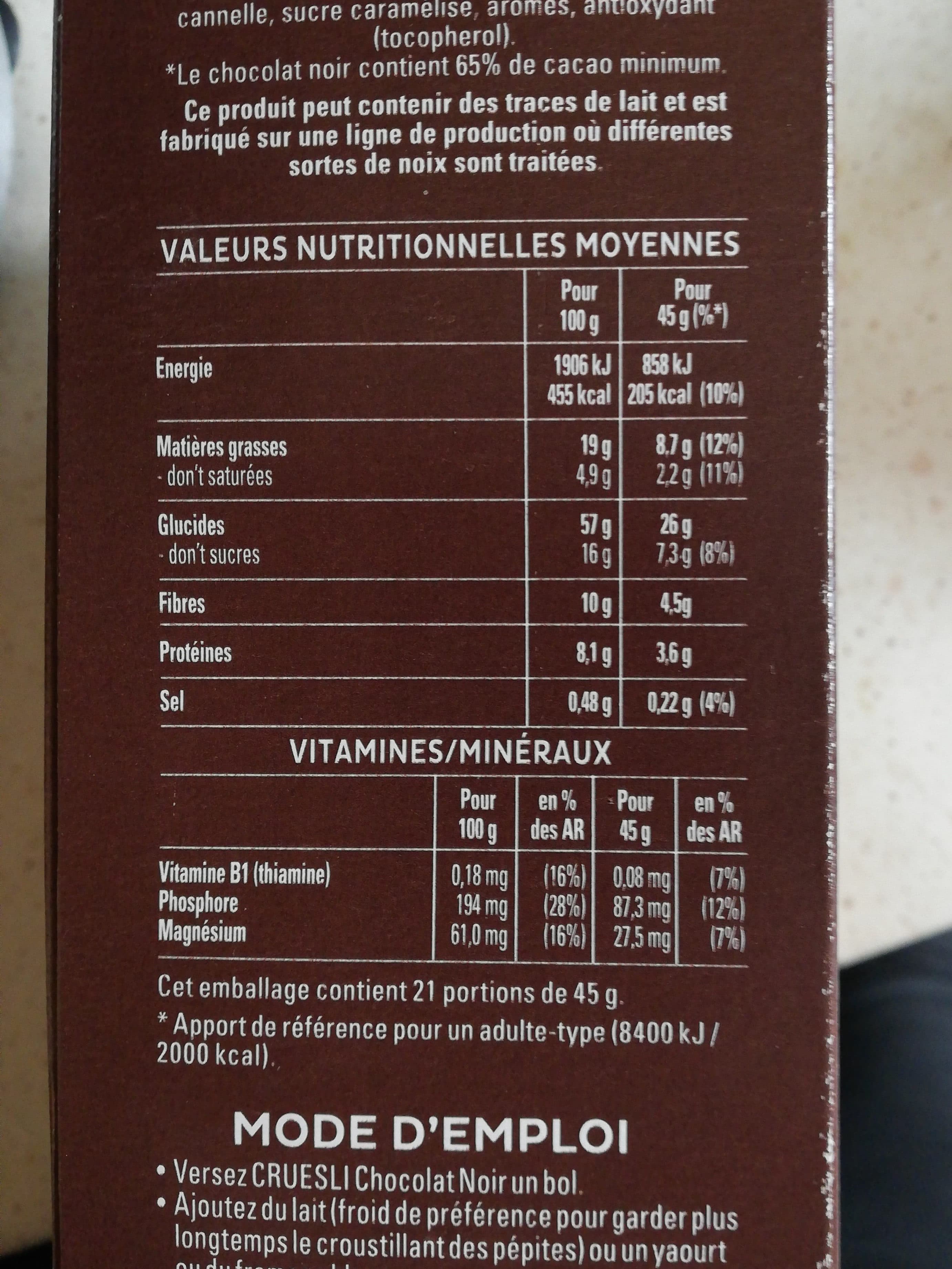 Quaker Cruesli chocolat noir packshot