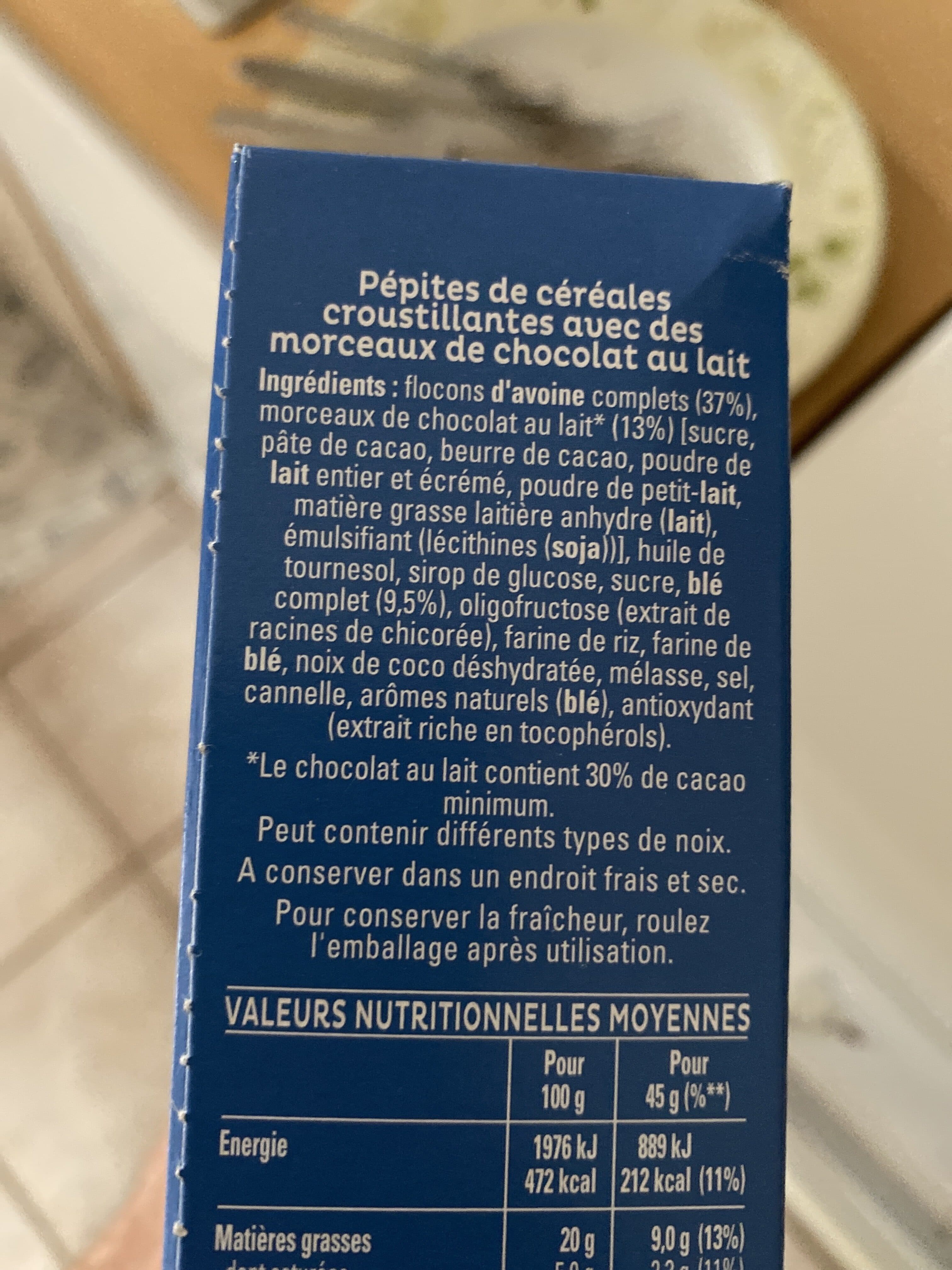 Quaker Quaker Cruesli Chocolat au lait packshot