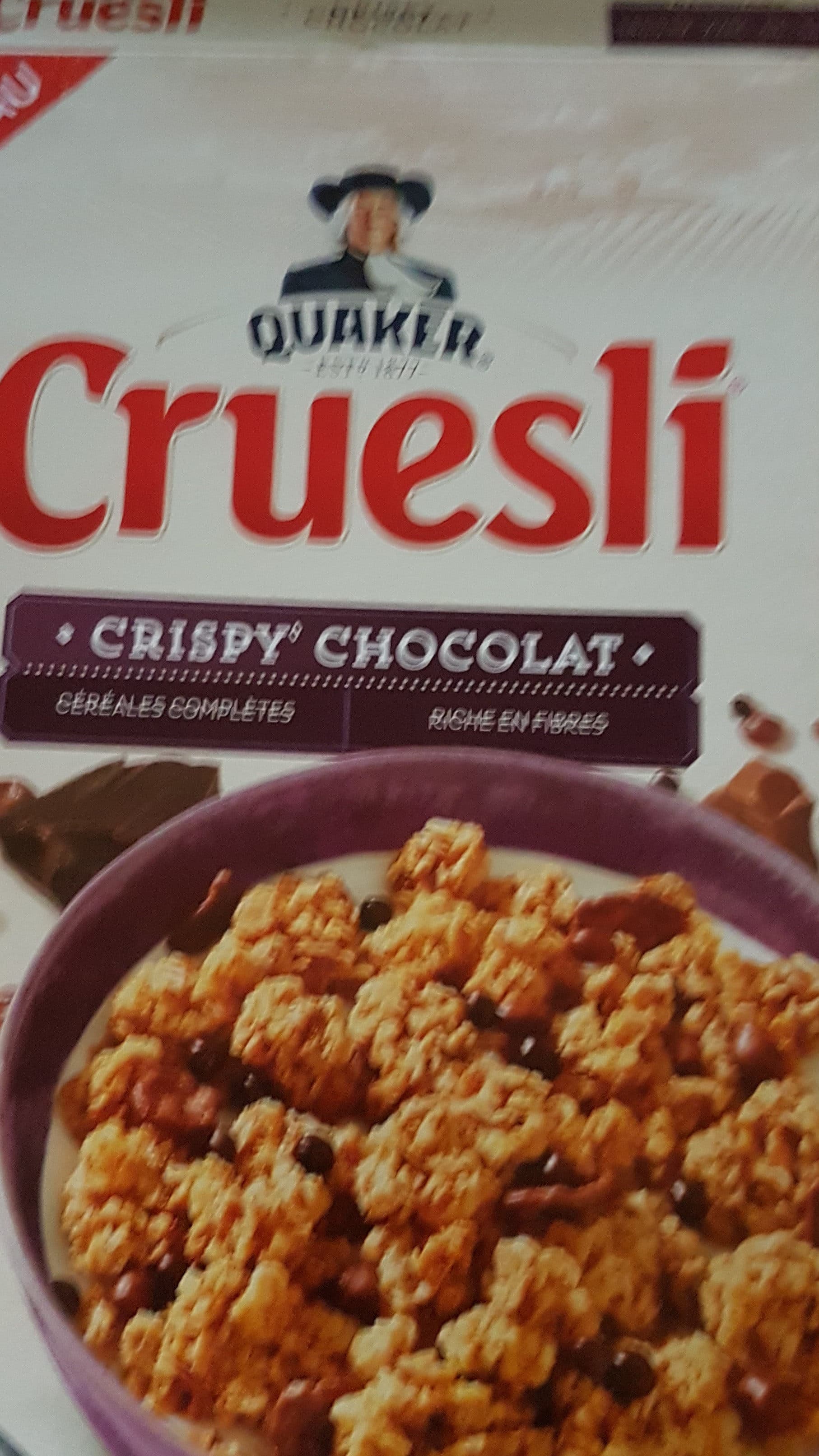 Cruesli Quaker Cruesli Crispy chocolat packshot