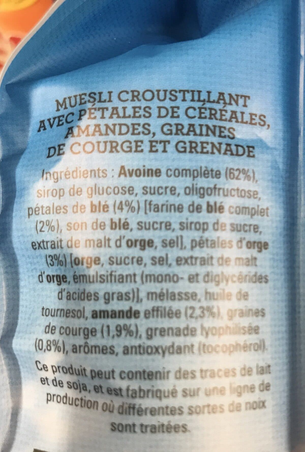 Quaker Golden Muesli Croustillant packshot
