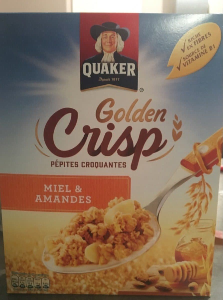 Quaker Golden Crisps miel et amandes packshot
