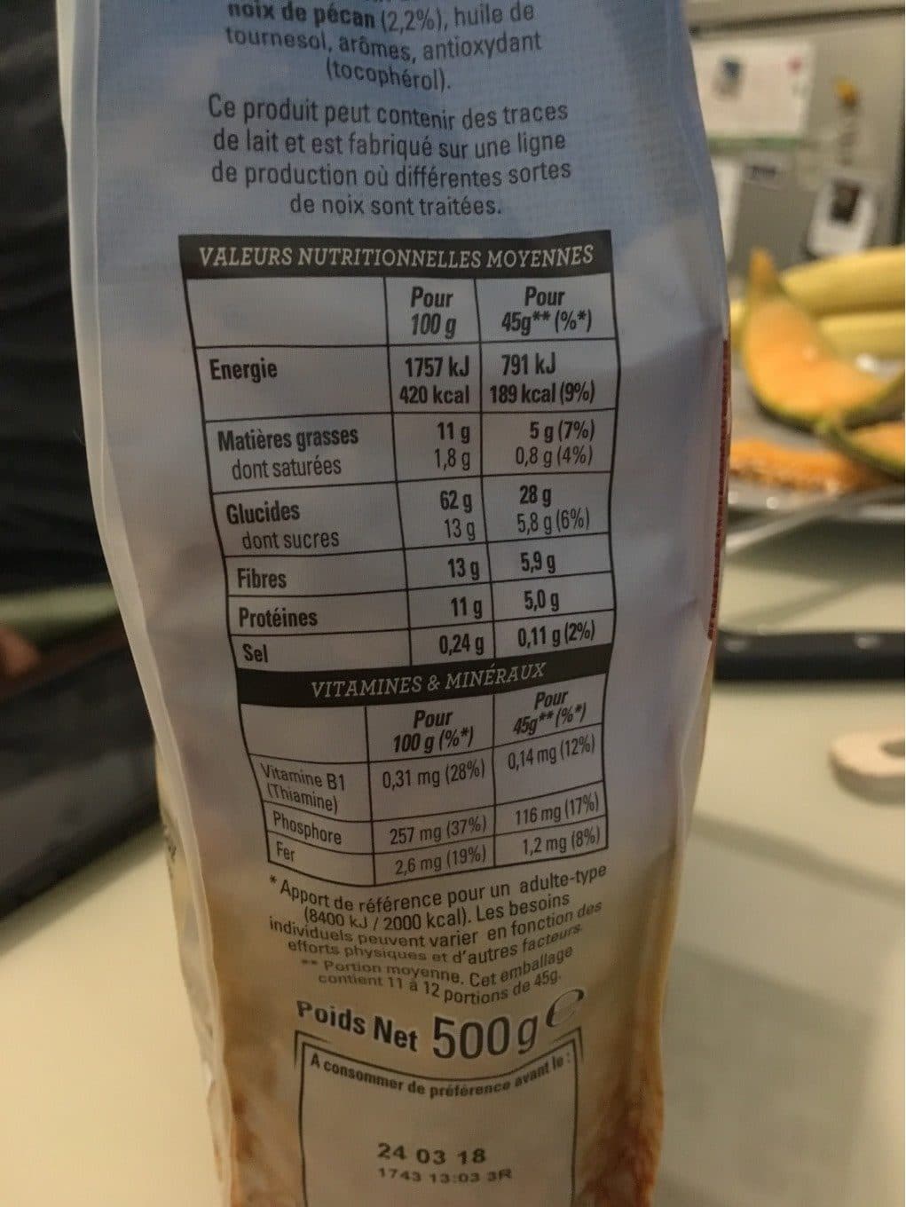 Quaker Muesli Croustillant Noix de pécan & noix du Brésil packshot
