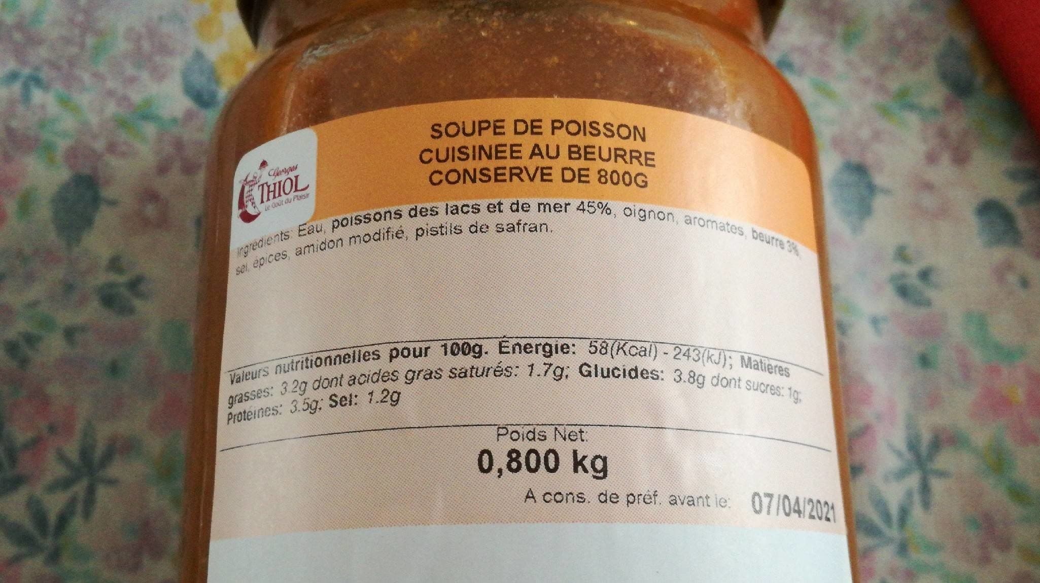 Thiol Thiol Fiskesuppe Fransk packshot