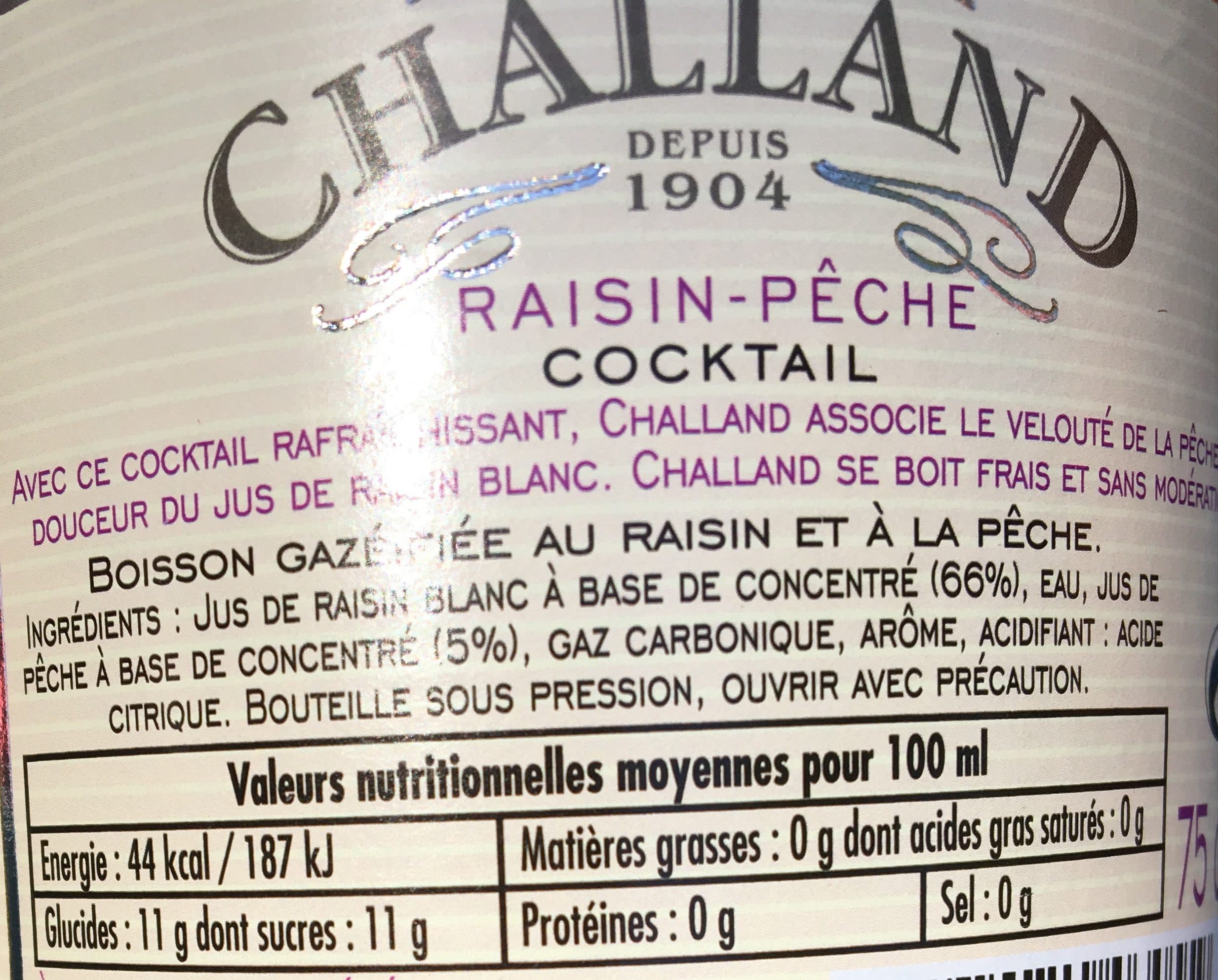 Challand Cocktail Raisin-peche sans Alcool packshot