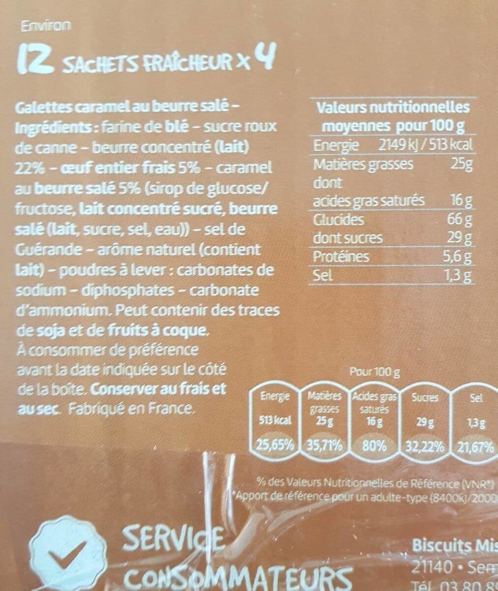 Biscuits Mistral Galettes caramel au beurre salé packshot