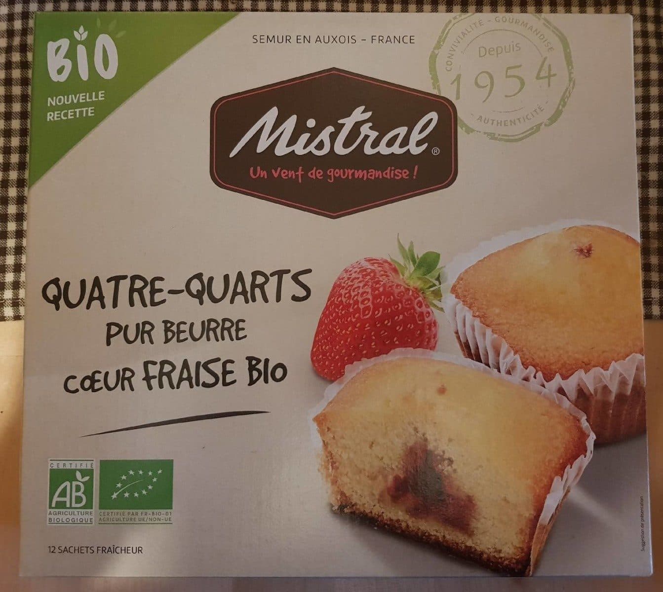 mistral Quatre-quarts pur beurre cœur fraise bio packshot