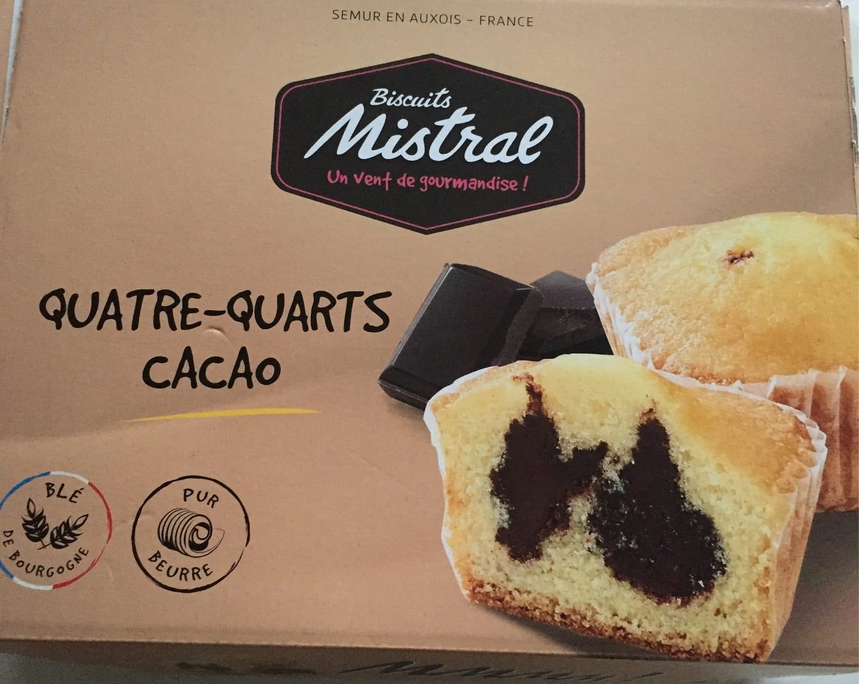 Biscuits Mistral Quatre-Quarts Cacao packshot
