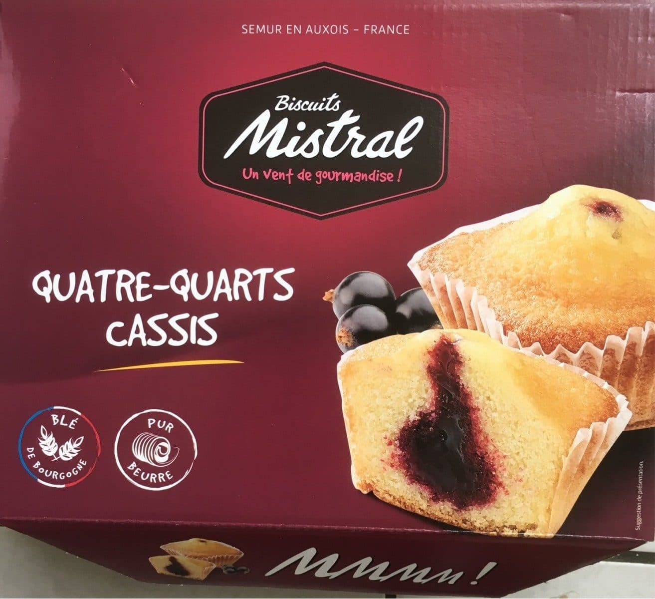 Biscuits mistral Quatre-Quarts Cassis packshot