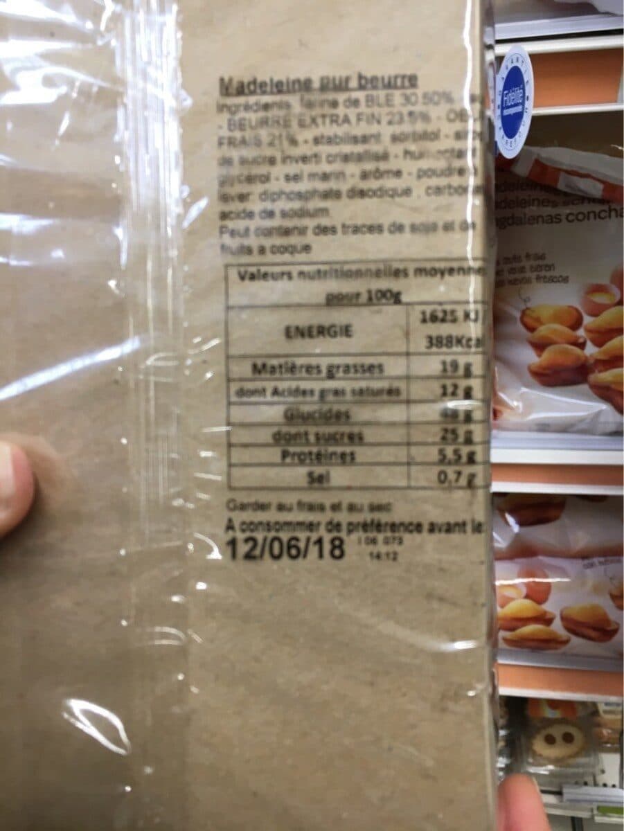 Biscuits Mistral Madeleine pur beurre packshot
