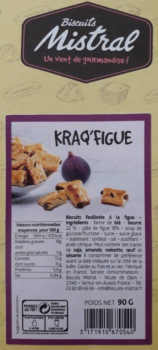 Biscuits Mistral Kraq'figue packshot
